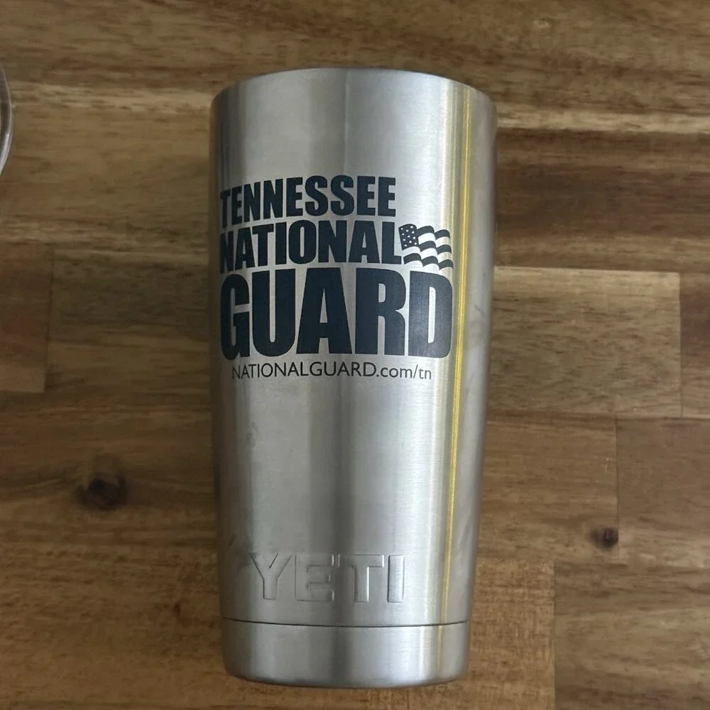 YETI Rambler 20 oz Insulated Tumbler Stainless w Magslider Lid TN National Guard